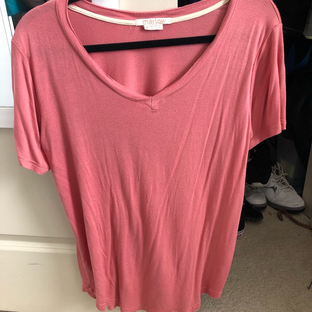 Pink V neck